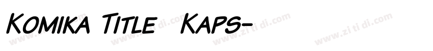Komika Title   Kaps字体转换